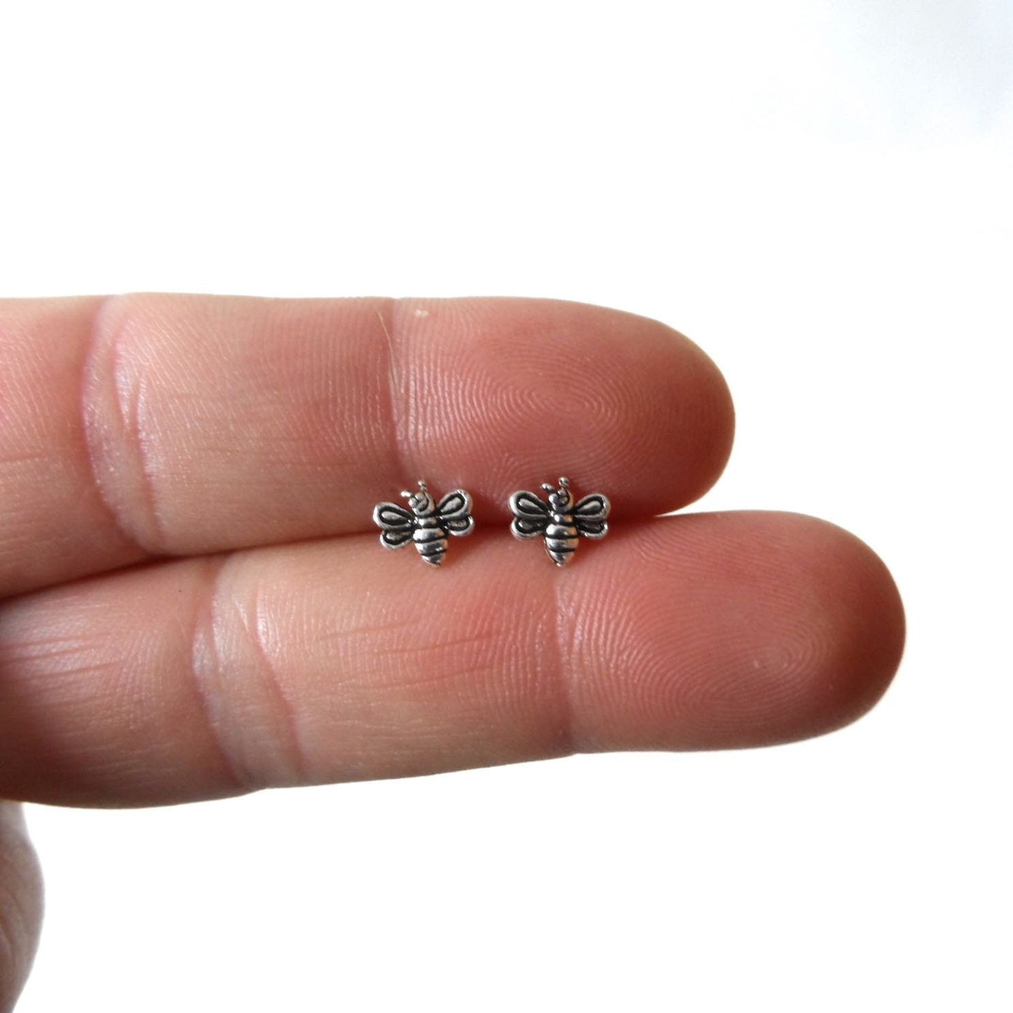 Bee Earrings in Sterling Silver