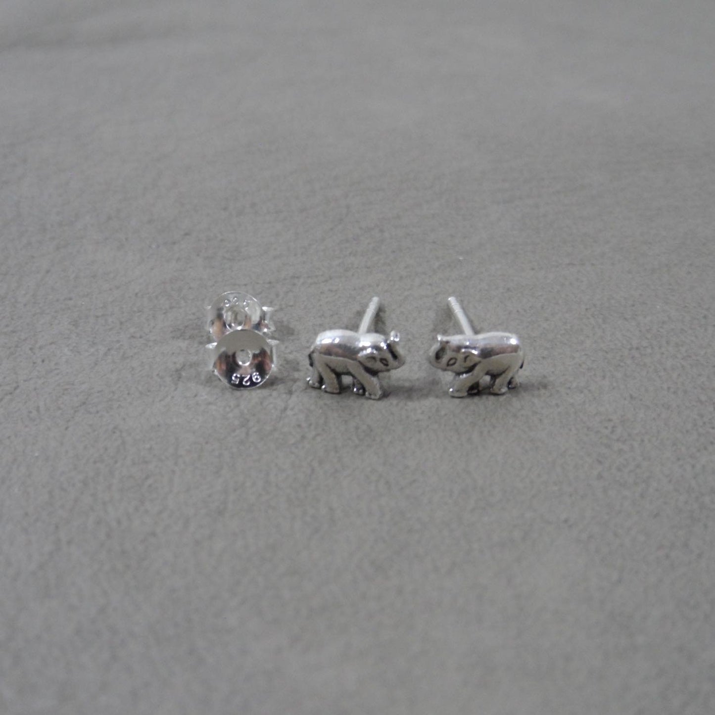 Elephant Earrings in Sterling Silver