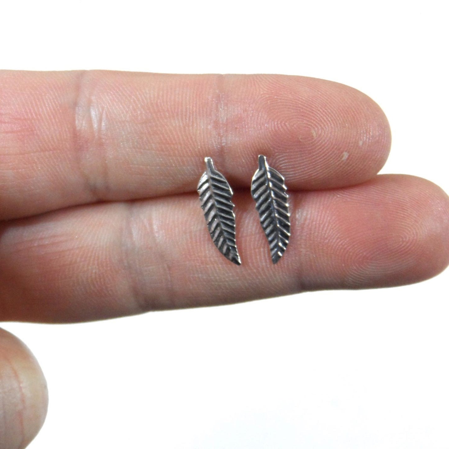 Feather Earrings in Sterling Silver