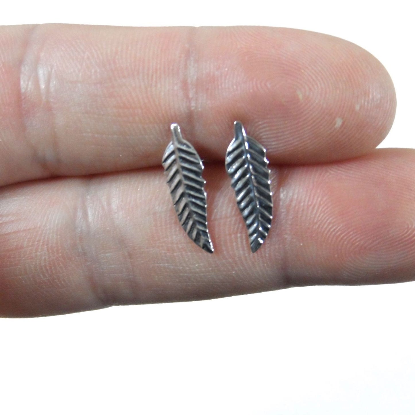 Feather Earrings in Sterling Silver