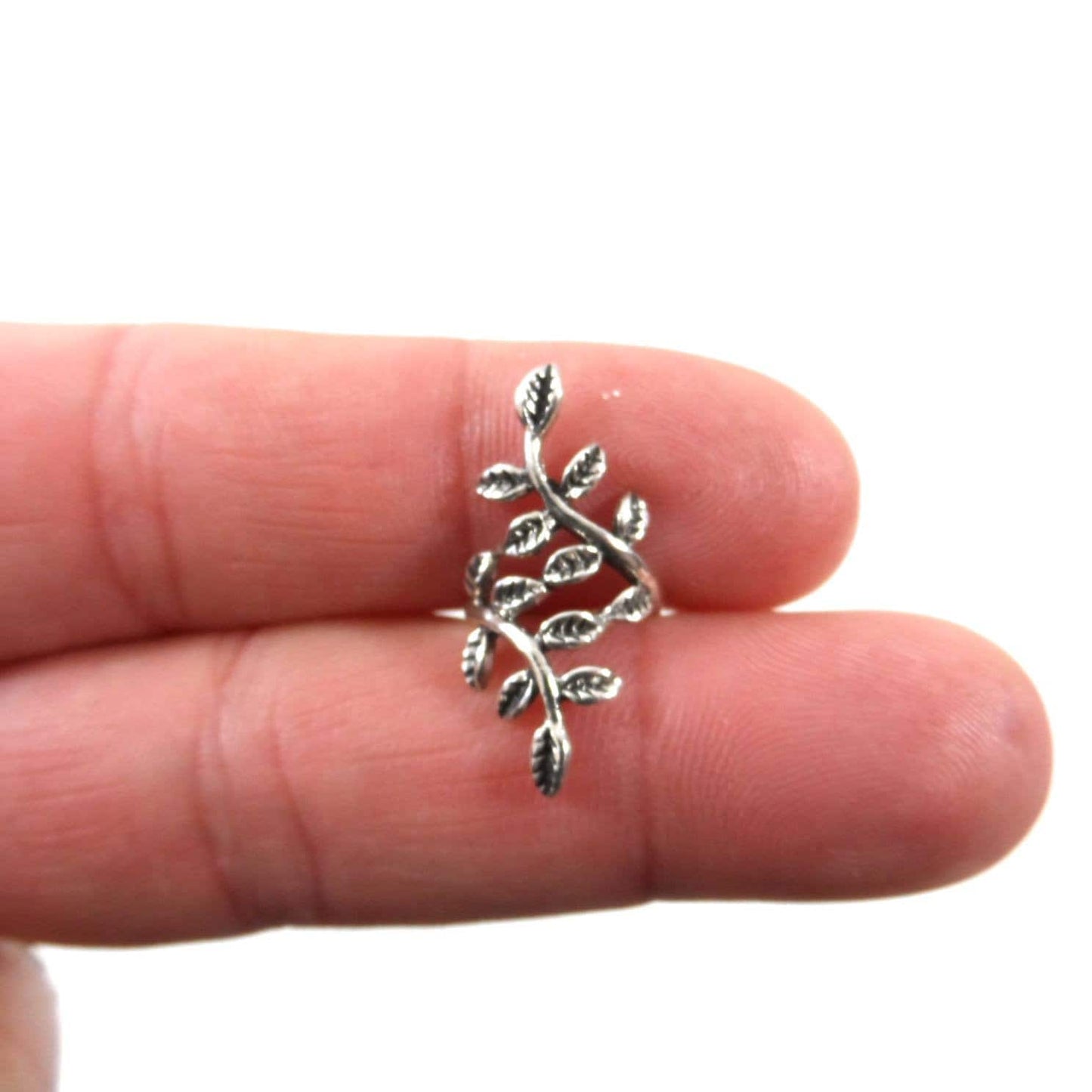 Leaf Ear Cuff Sterling Silver