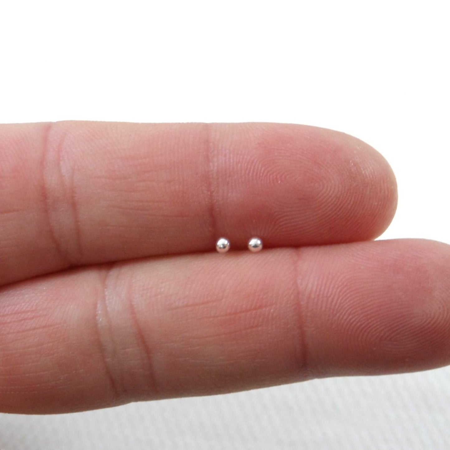 Ball Stud Earrings-2mm