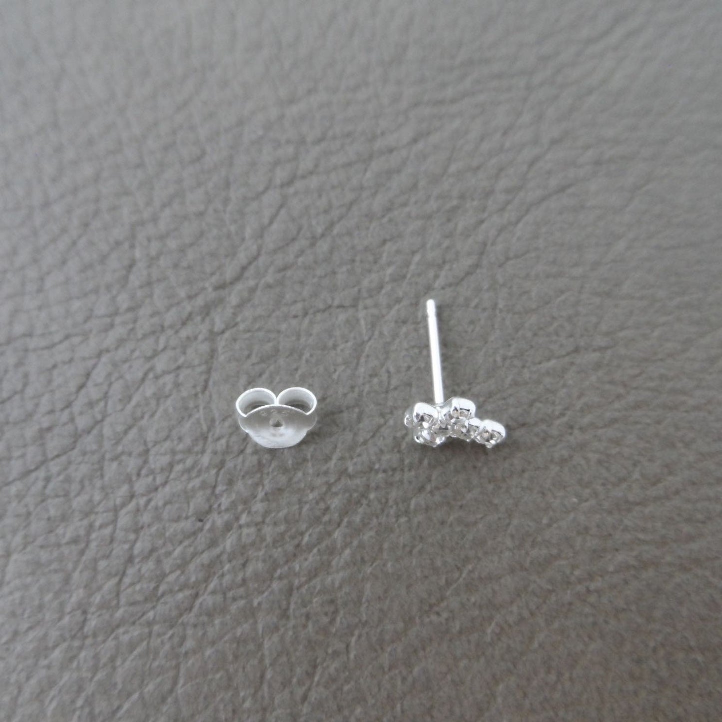 SINGLE Cross Stud Earring in Sterling Silver