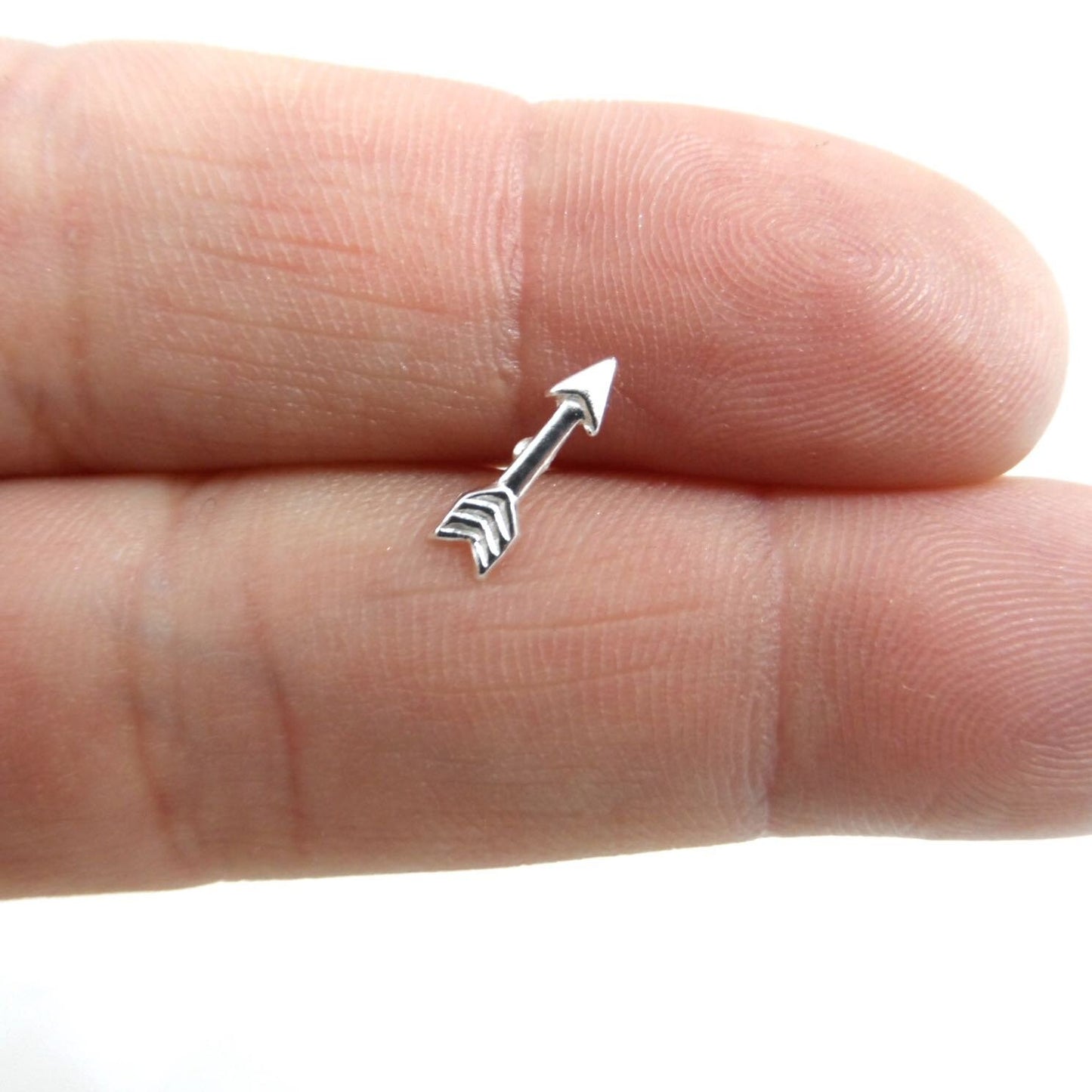 SINGLE Arrow Stud Earring in Sterling Silver