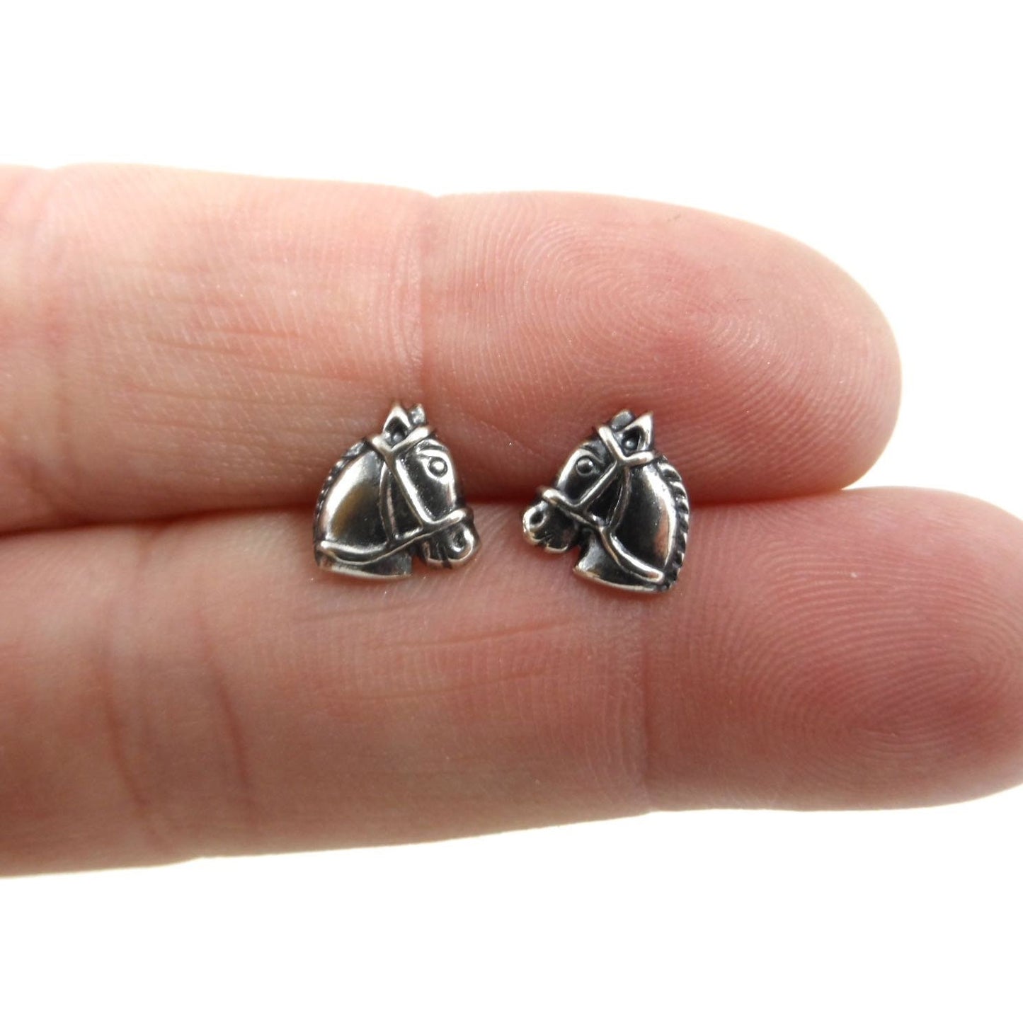 Horse Earrings in Sterling Silver