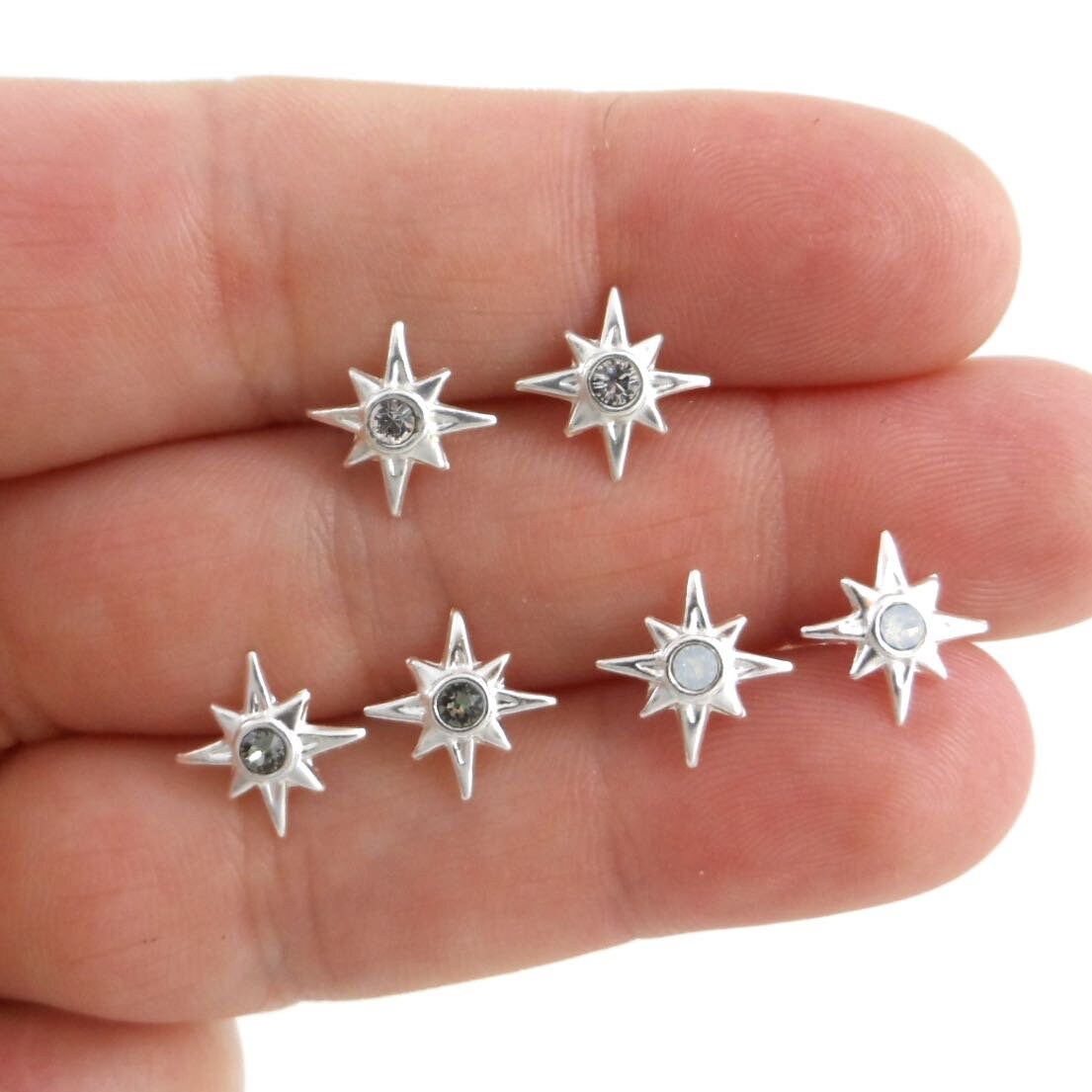 Starburst Earrings in Sterling Silver