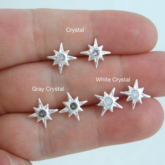 Starburst Earrings in Sterling Silver