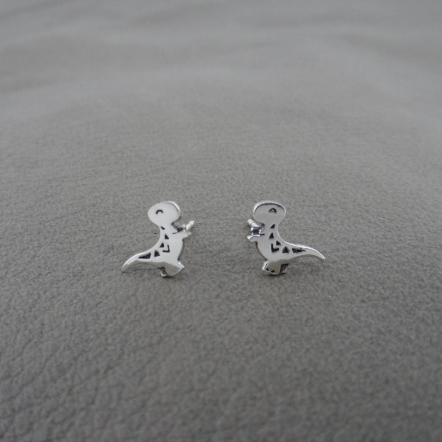 Tiny Dinosaur Earrings in Sterling Silver, T-Rex Dinosaur Earrings, Tiny Studs, Small Studs, Kids Earrings, Silver Studs, Baby Earrings