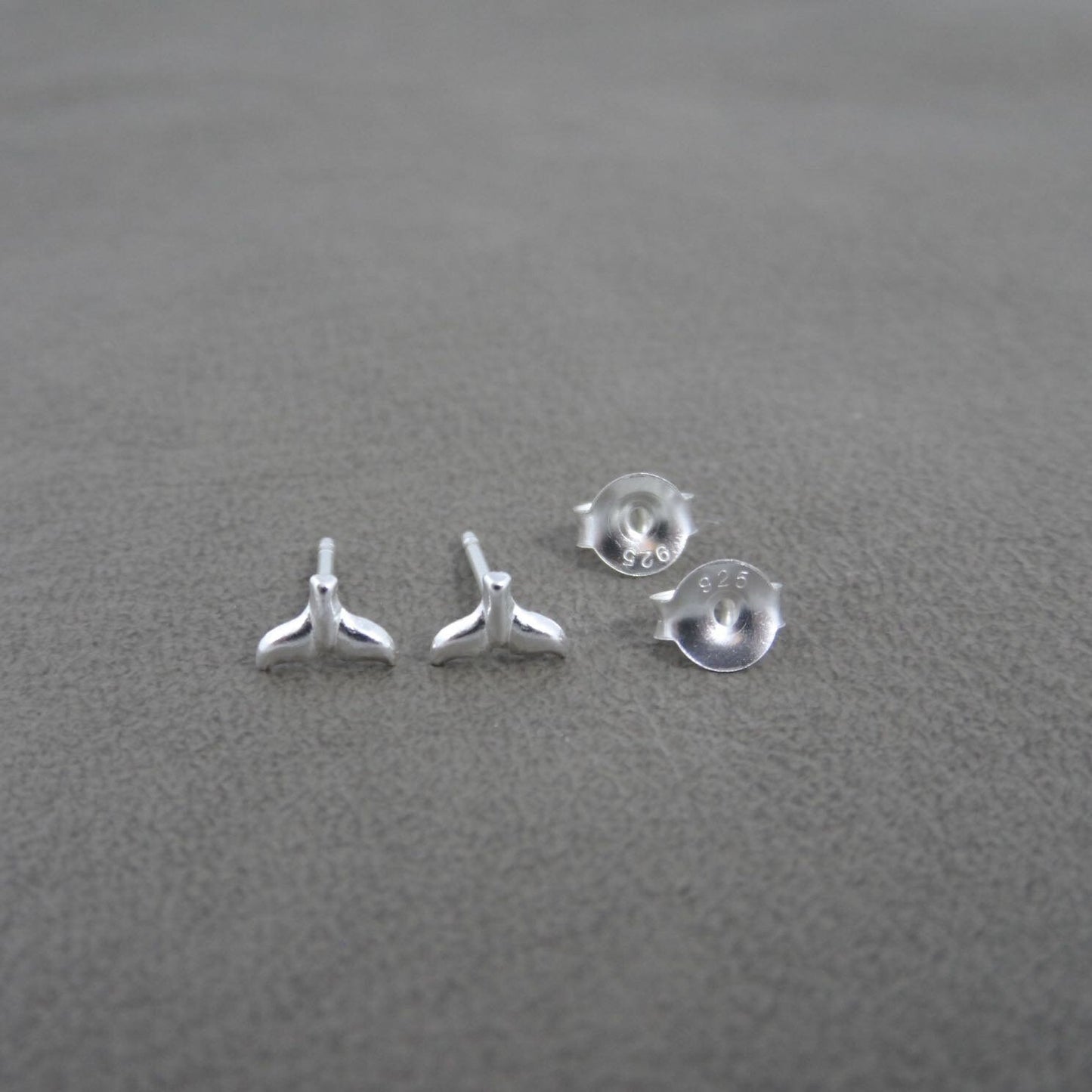 Whale Tail Stud Earrings in Sterling Silver, Mermaid Earrings, Kids Earrings, Tiny Silver Studs, Cartilage Studs, Sterling Silver Studs