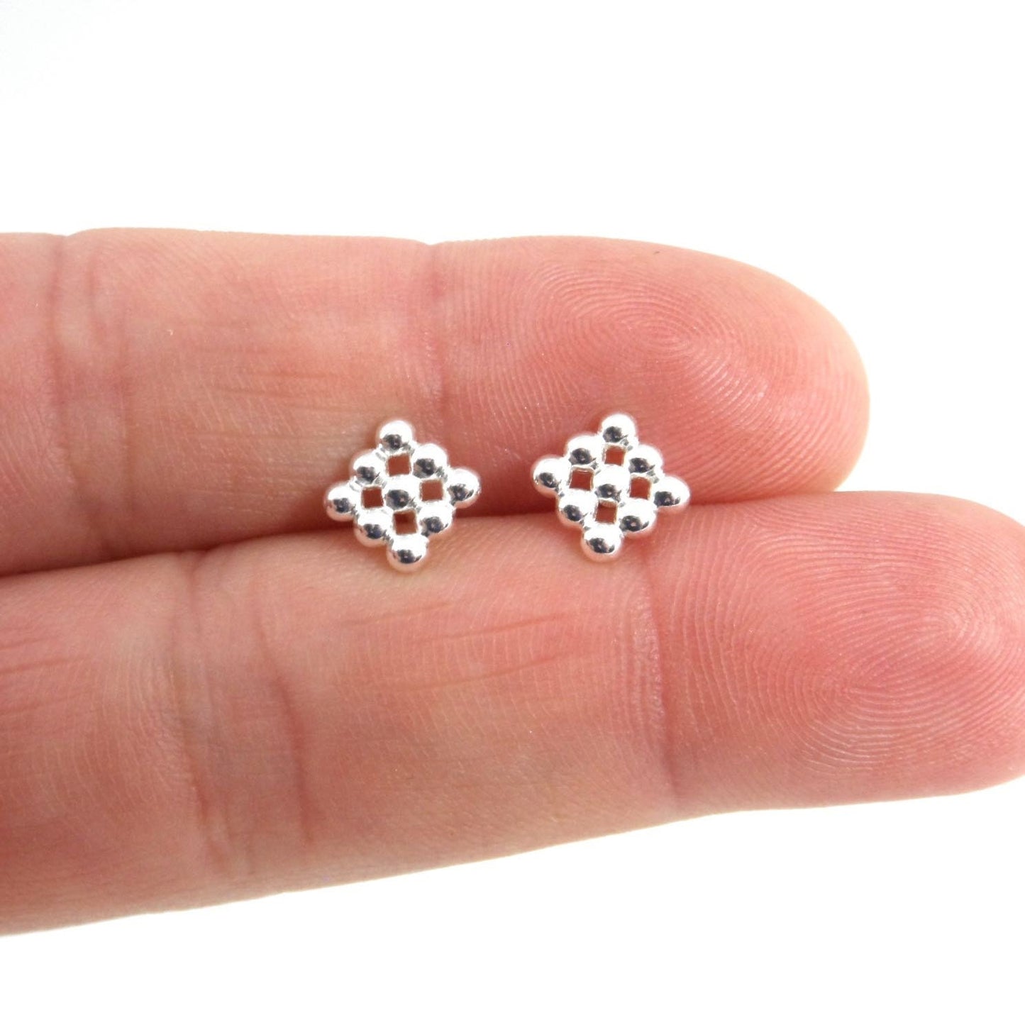 Square Ball Stud Earrings