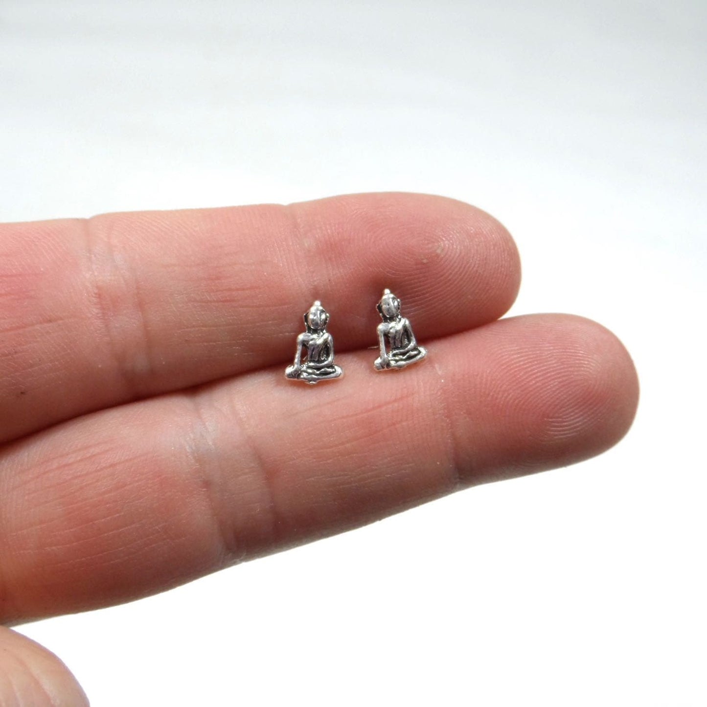 Buddha Sterling Silver Studs