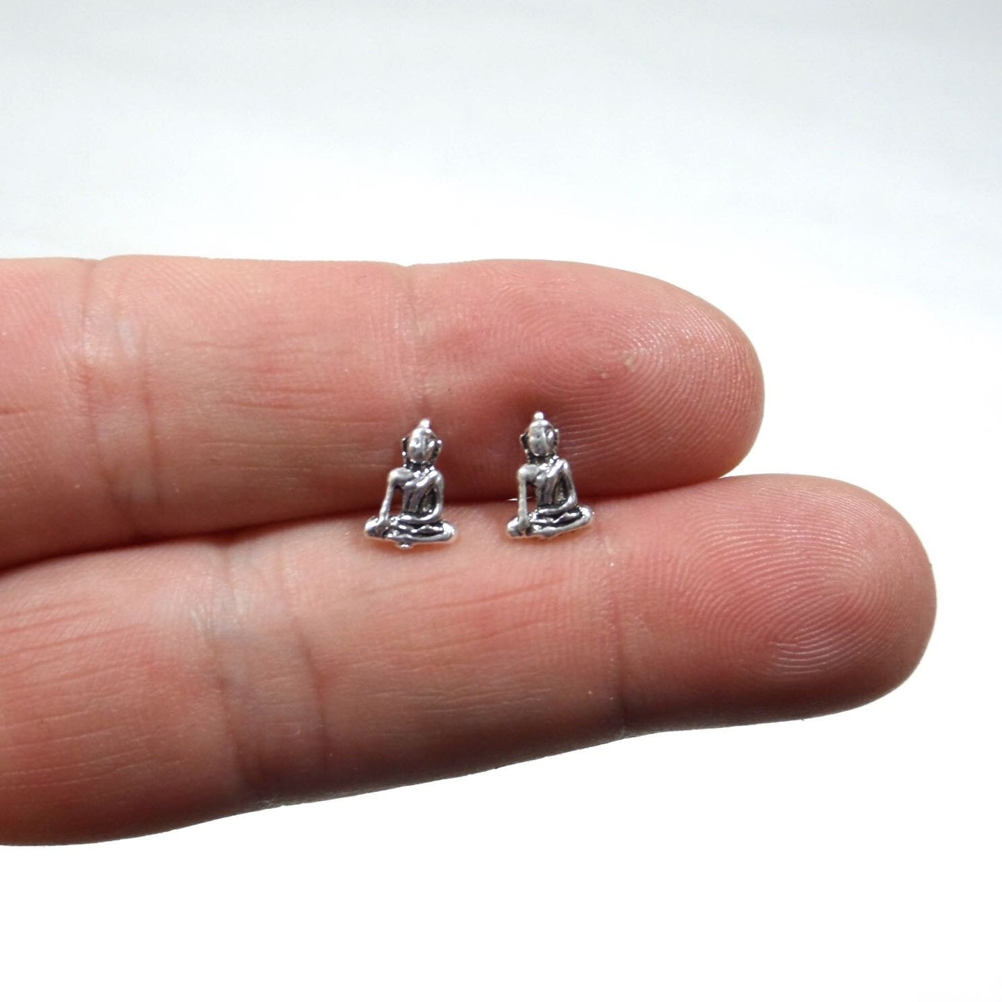 Buddha Sterling Silver Studs