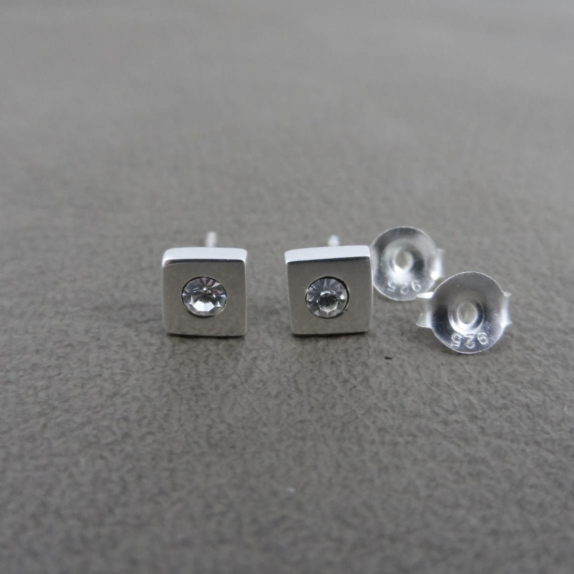 Tiny Sterling Silver Square Earrings, Tiny Square Studs, Sterling Silver Earrings, Dainty Earrings, Minimalist Earrings,Gift for Her