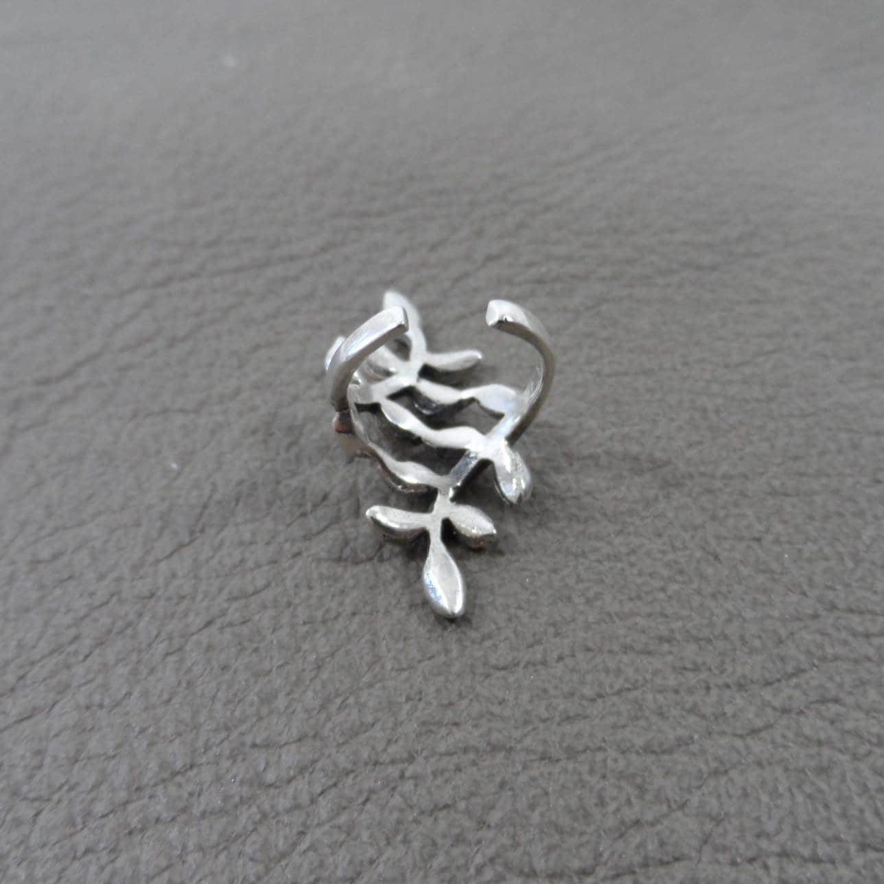 Leaf Ear Cuff Sterling Silver