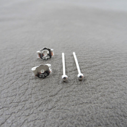 Ball Stud Earrings-2mm