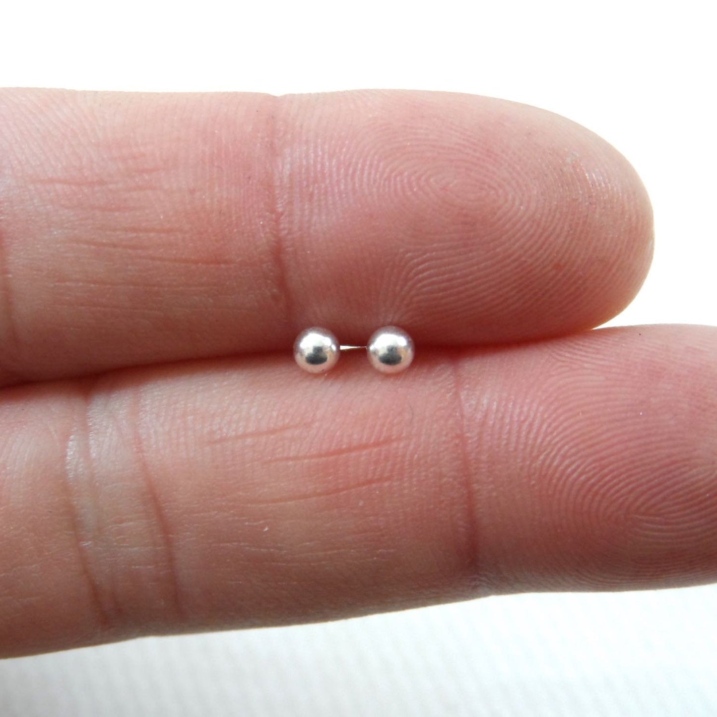 Ball Stud Earrings-3mm