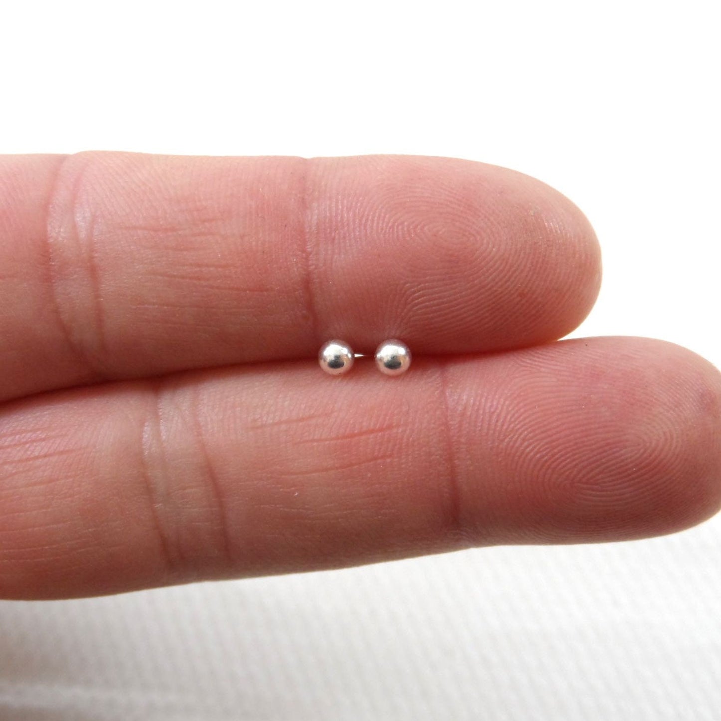 Ball Stud Earrings-3mm