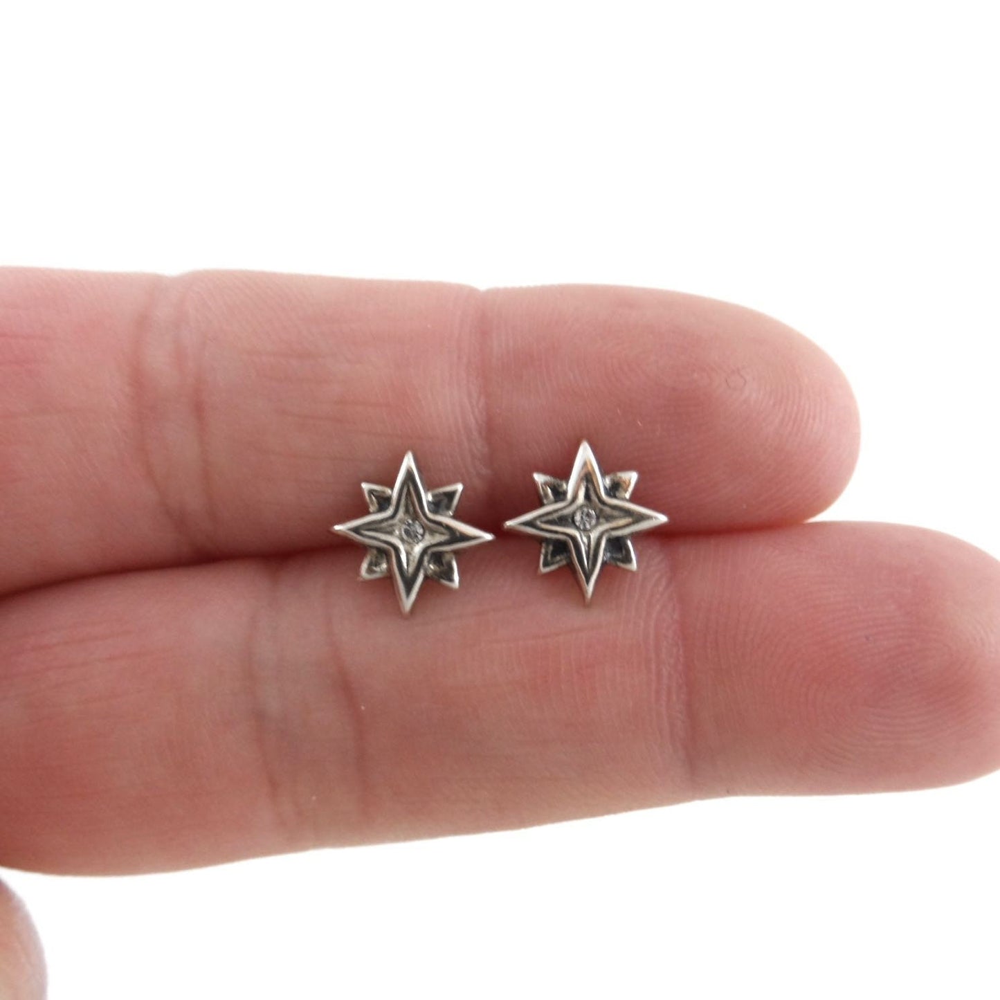 North Star Sterling Silver Earrings