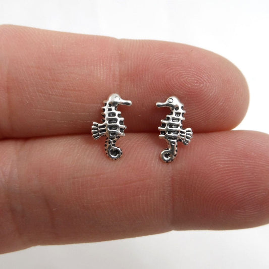 Seahorse Earrings in Sterling Silver