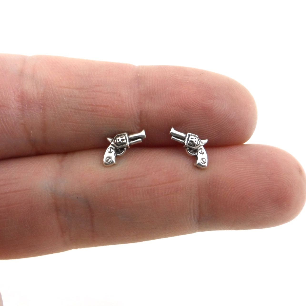 Revolver Gun Earrings