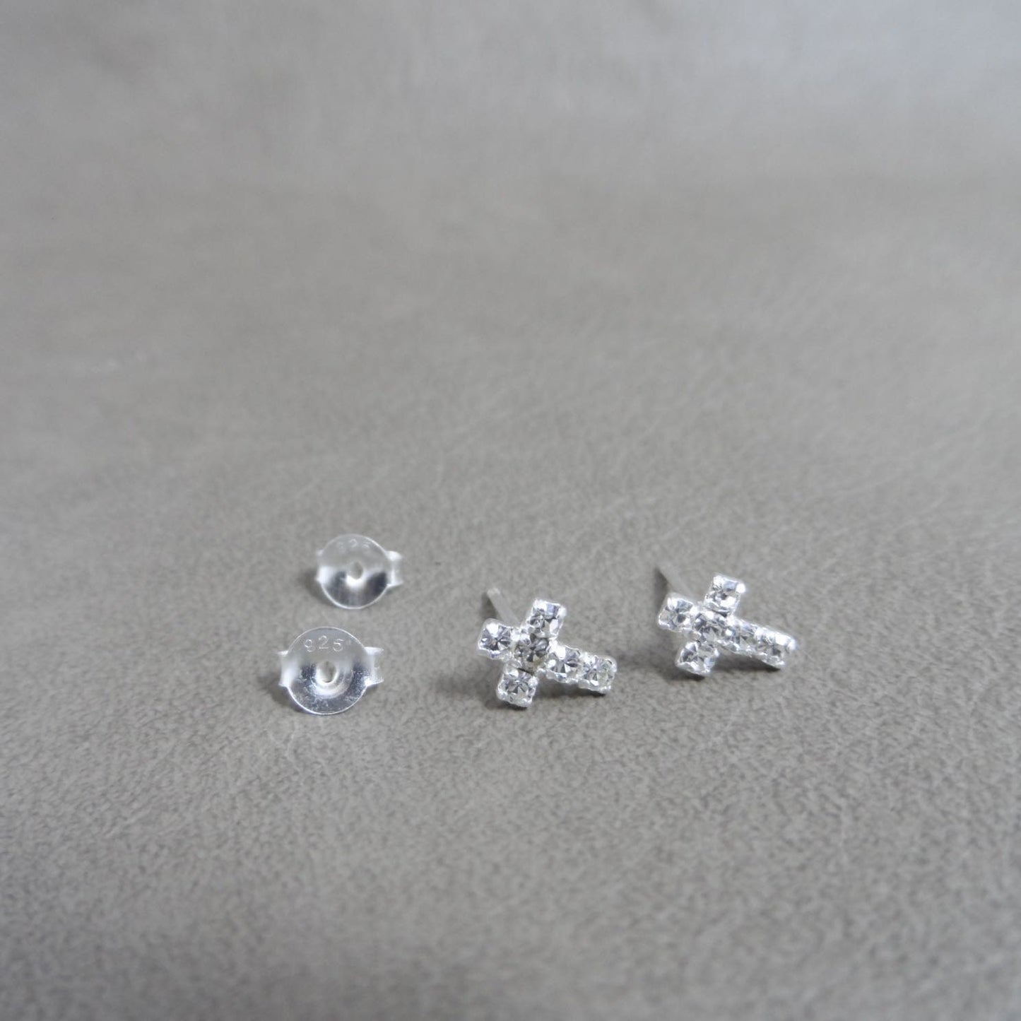 Cross Earrings with Cubic Zirconia