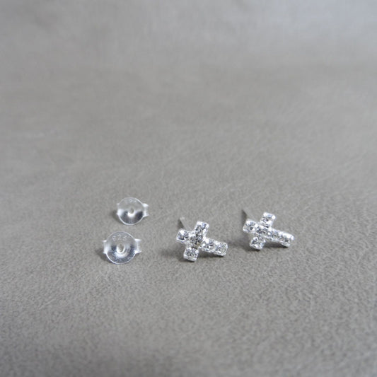 Cross Earrings with Cubic Zirconia