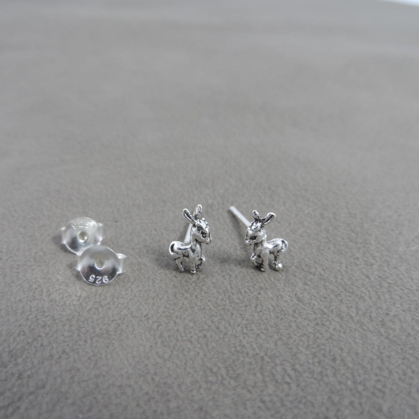 Tiny Deer Earrings in Sterling Silver, Deer Earrings, Kids Earrings, Fawn Studs, Baby Animal Studs, Simple Stud Earrings, Dainty Earrings