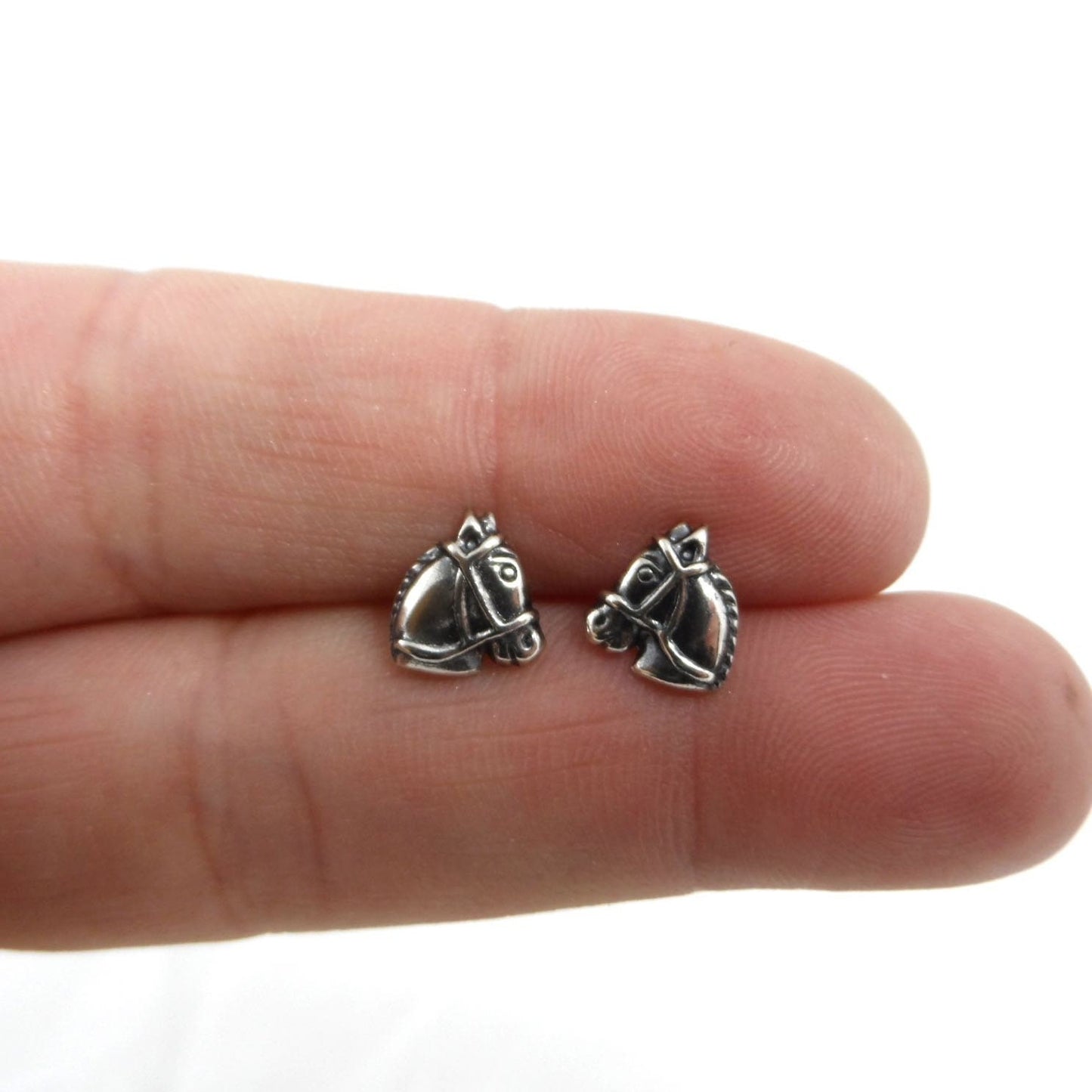 Horse Earrings in Sterling Silver