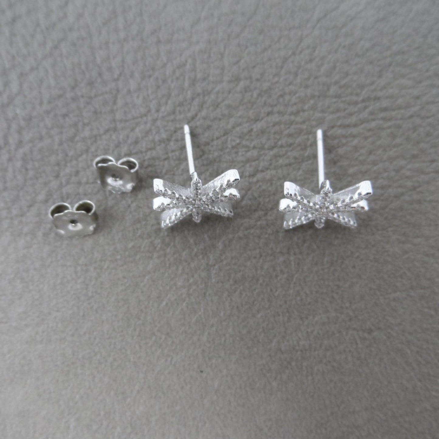 Starburst Stud Earrings Sterling Silver