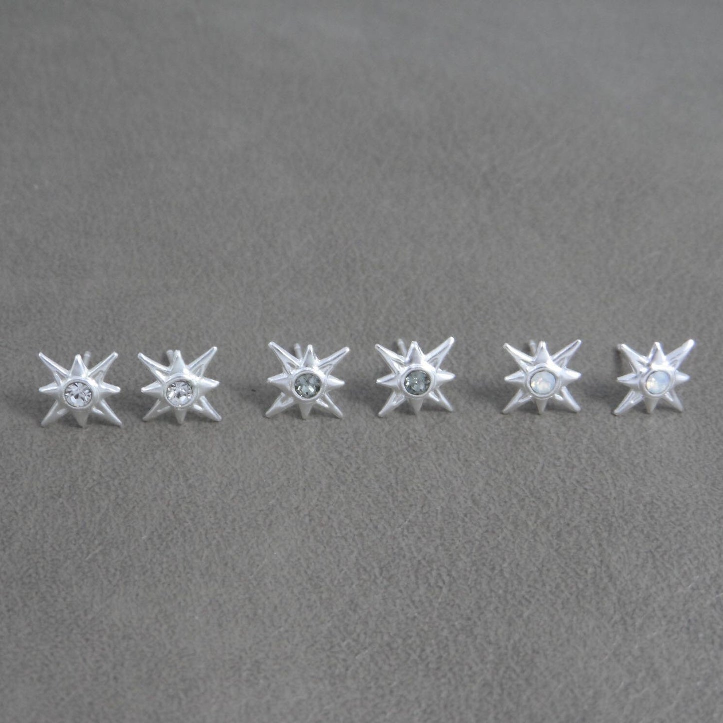 Starburst Earrings in Sterling Silver