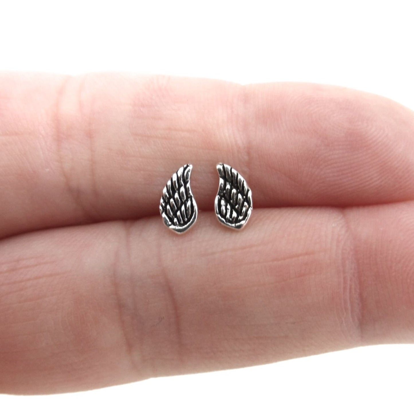 Angel Wing Earrings in Sterling Silver