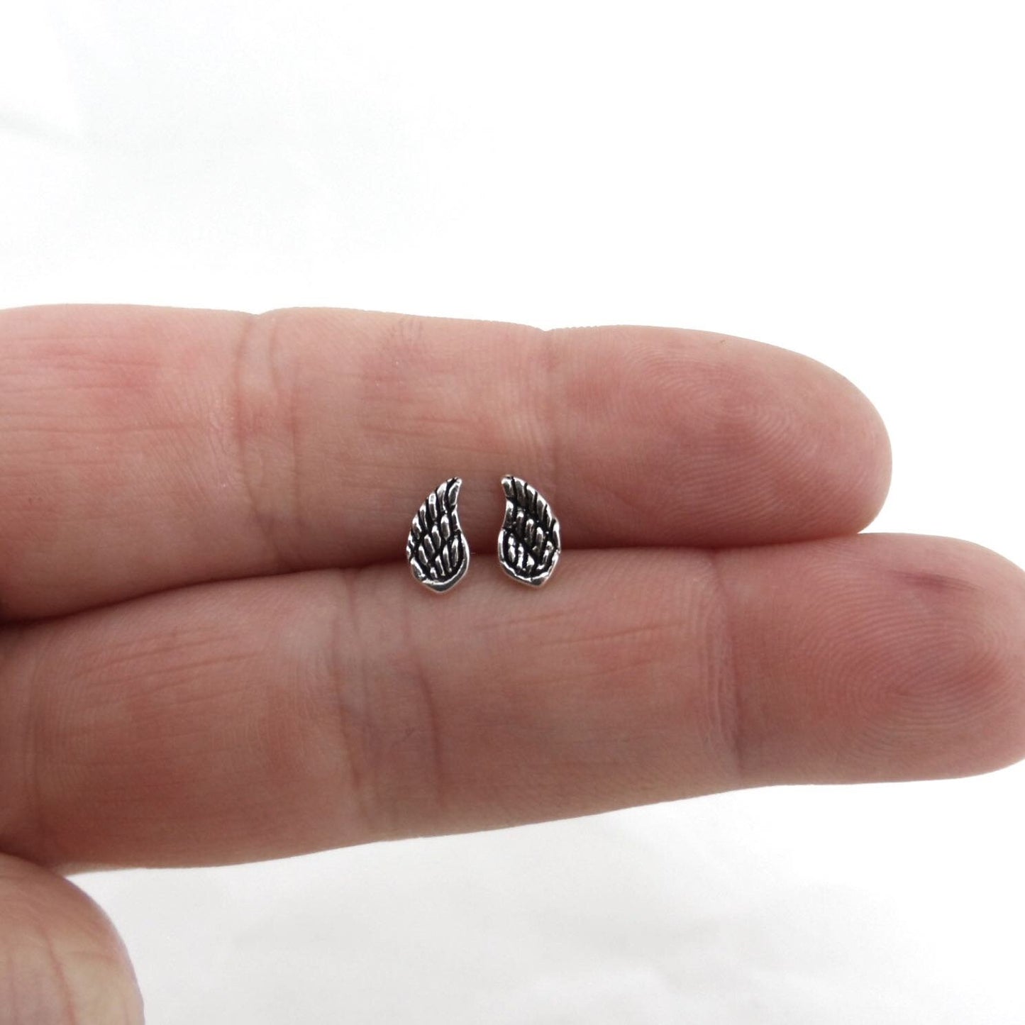 Angel Wing Earrings in Sterling Silver