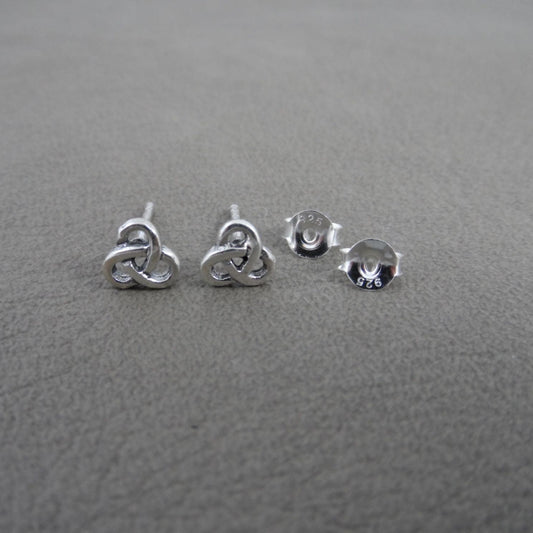 Triple Celtic Knot Studs in Sterling Silver