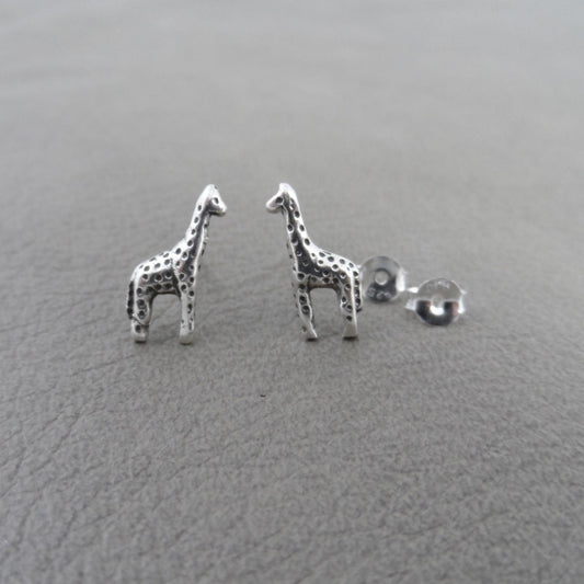 Giraffe Earrings in Sterling Silver