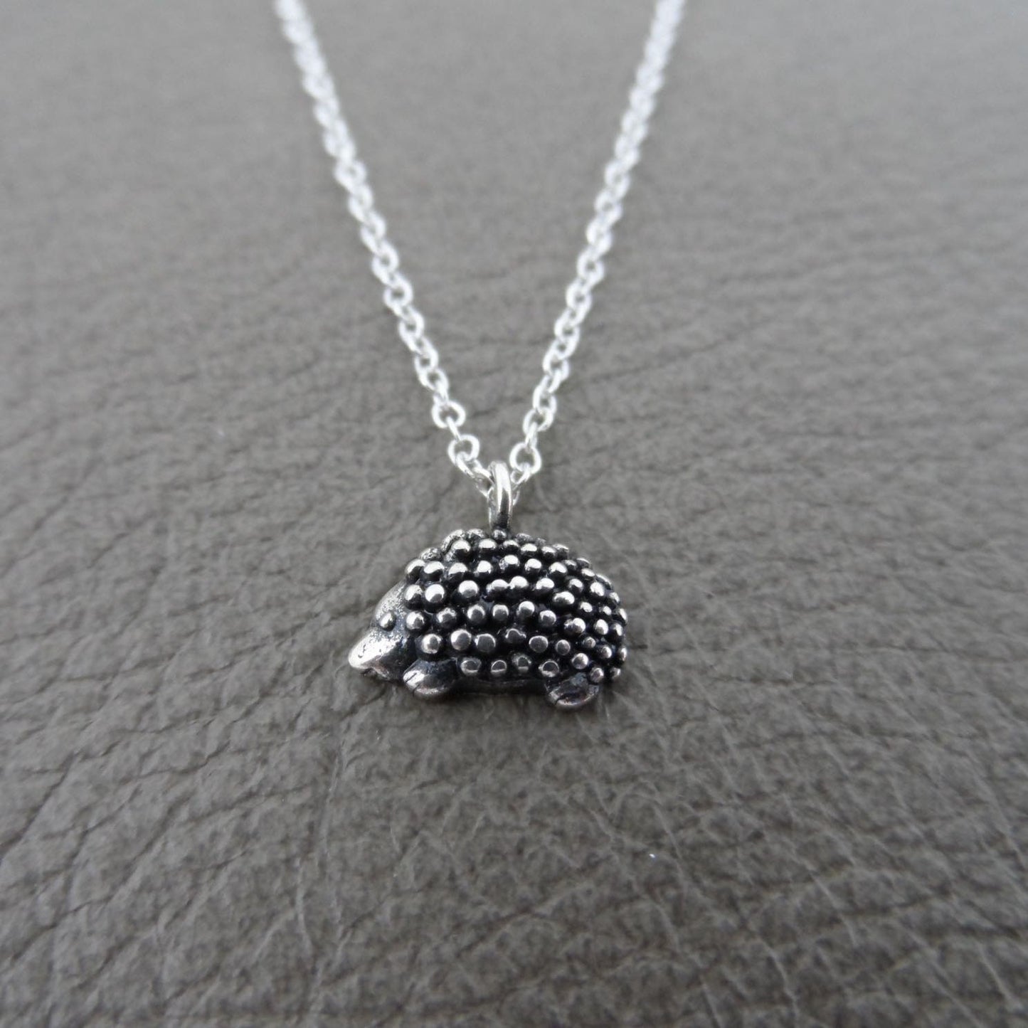 Hedgehog Necklace in Sterling Silver