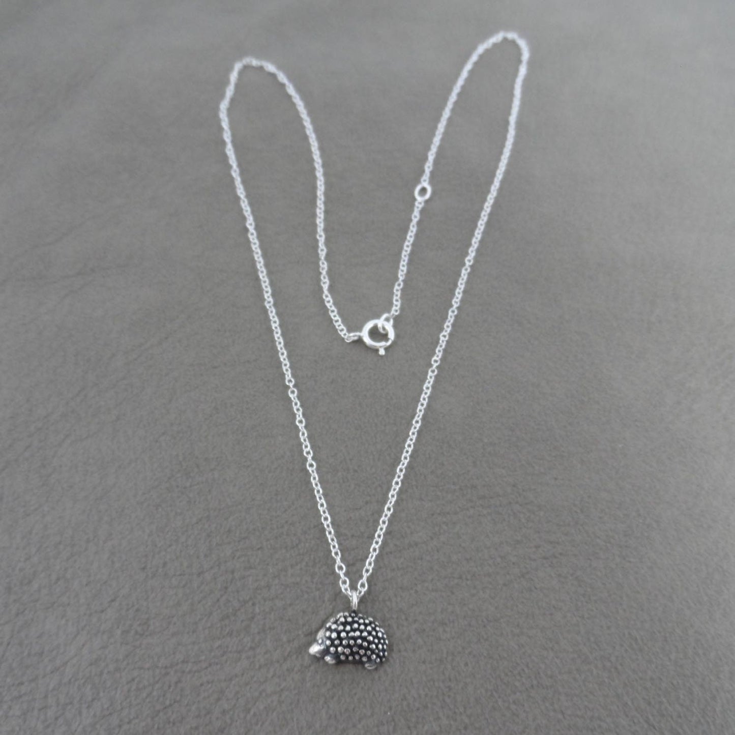 Hedgehog Necklace in Sterling Silver