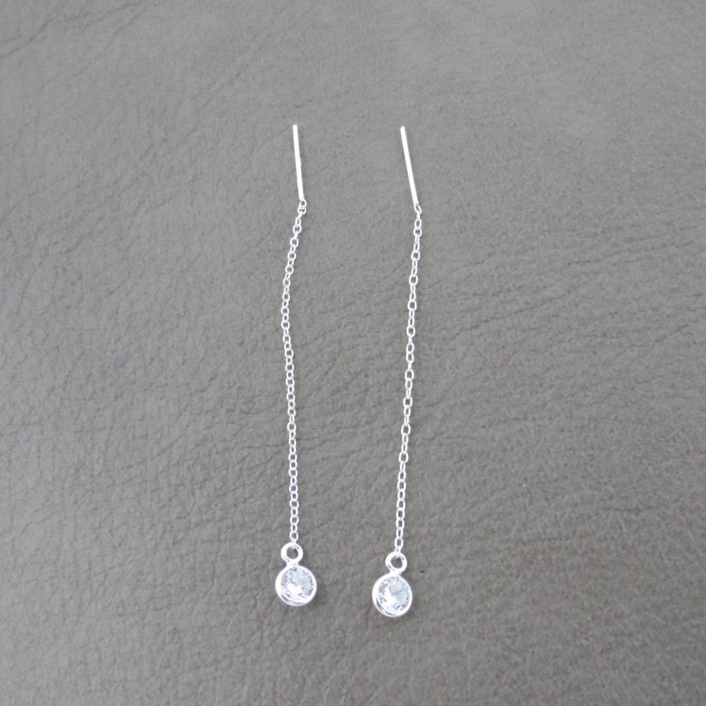 Crystal Ear Threader Earrings