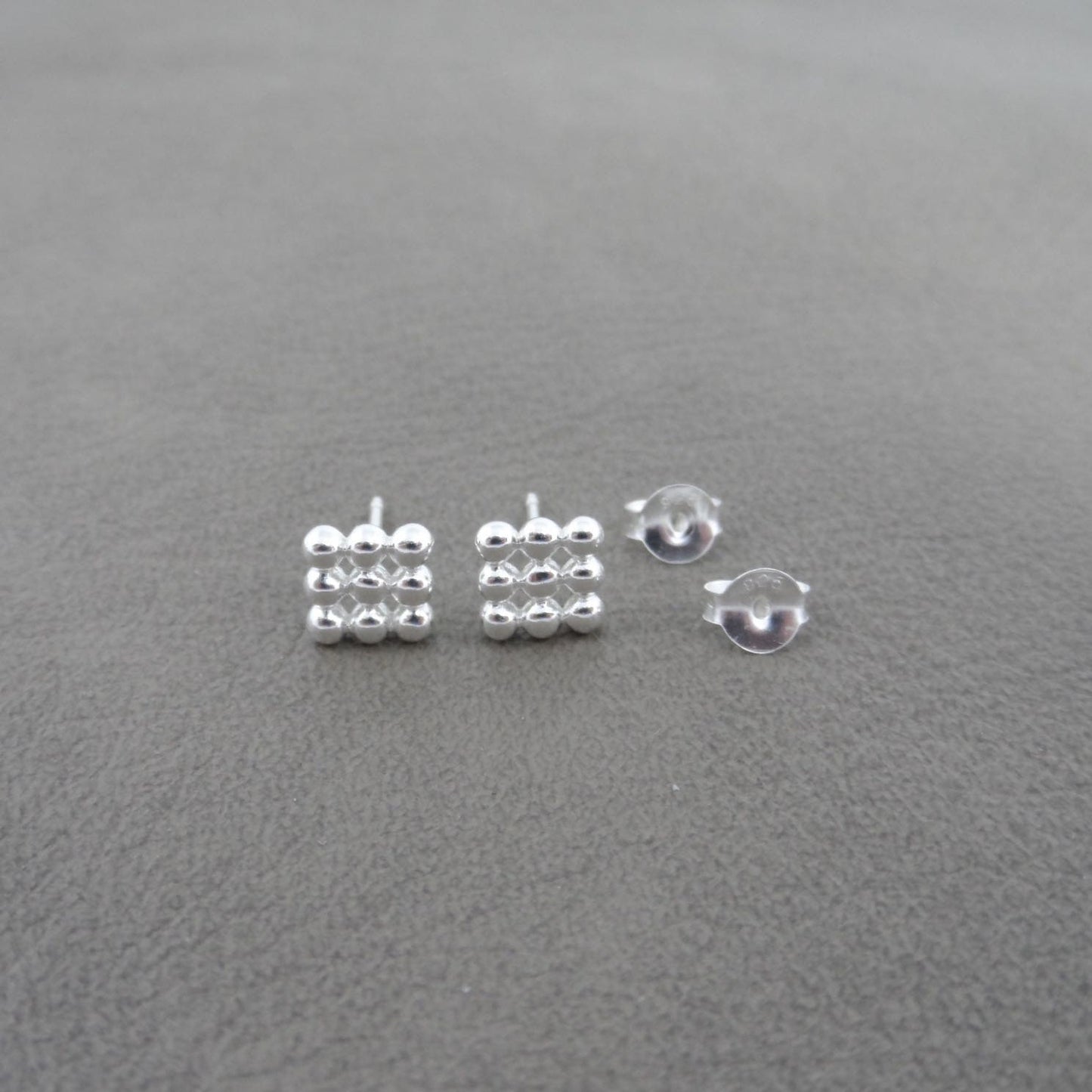 Square Ball Stud Earrings