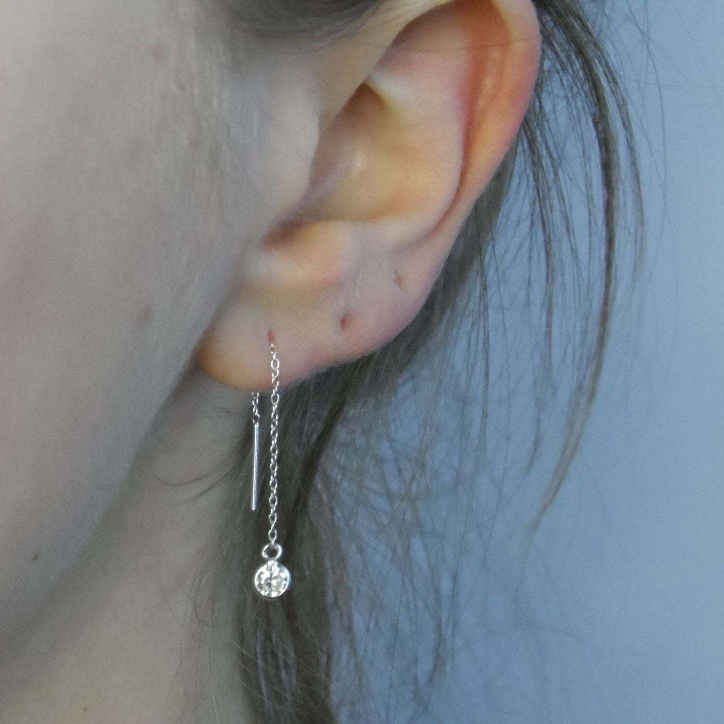 Crystal Ear Threader Earrings