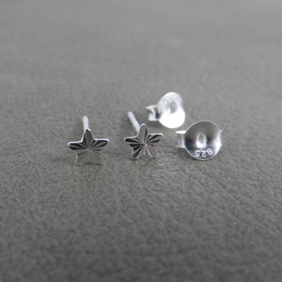 Tiny Star Stud Earrings in Sterling Silver, Tiny Silver Star Studs, Dainty Star Studs, Sterling Silver Earrings, Minimalist Earrings