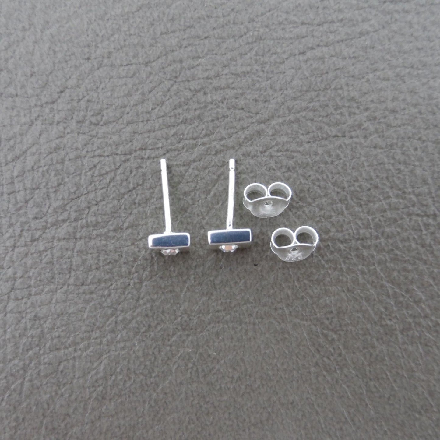 Tiny Sterling Silver Square Earrings, Tiny Square Studs, Sterling Silver Earrings, Dainty Earrings, Minimalist Earrings,Gift for Her