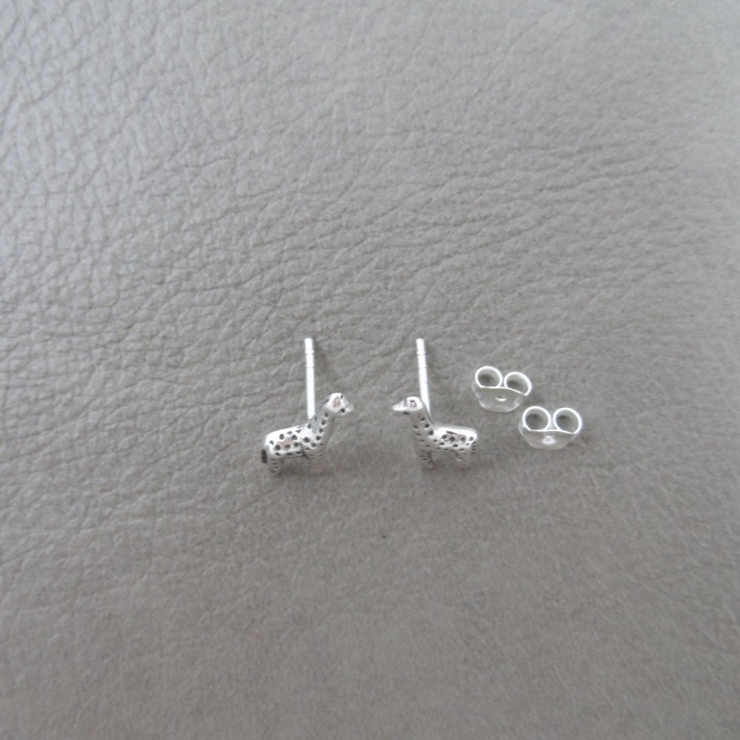 Giraffe Earrings in Sterling Silver