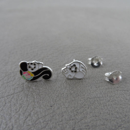 Day of the Dead Earrings in Sterling Silver