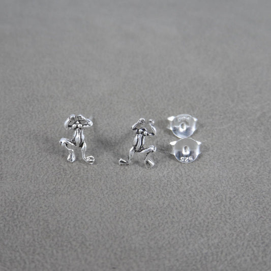 Frog Earrings in Sterling Silver