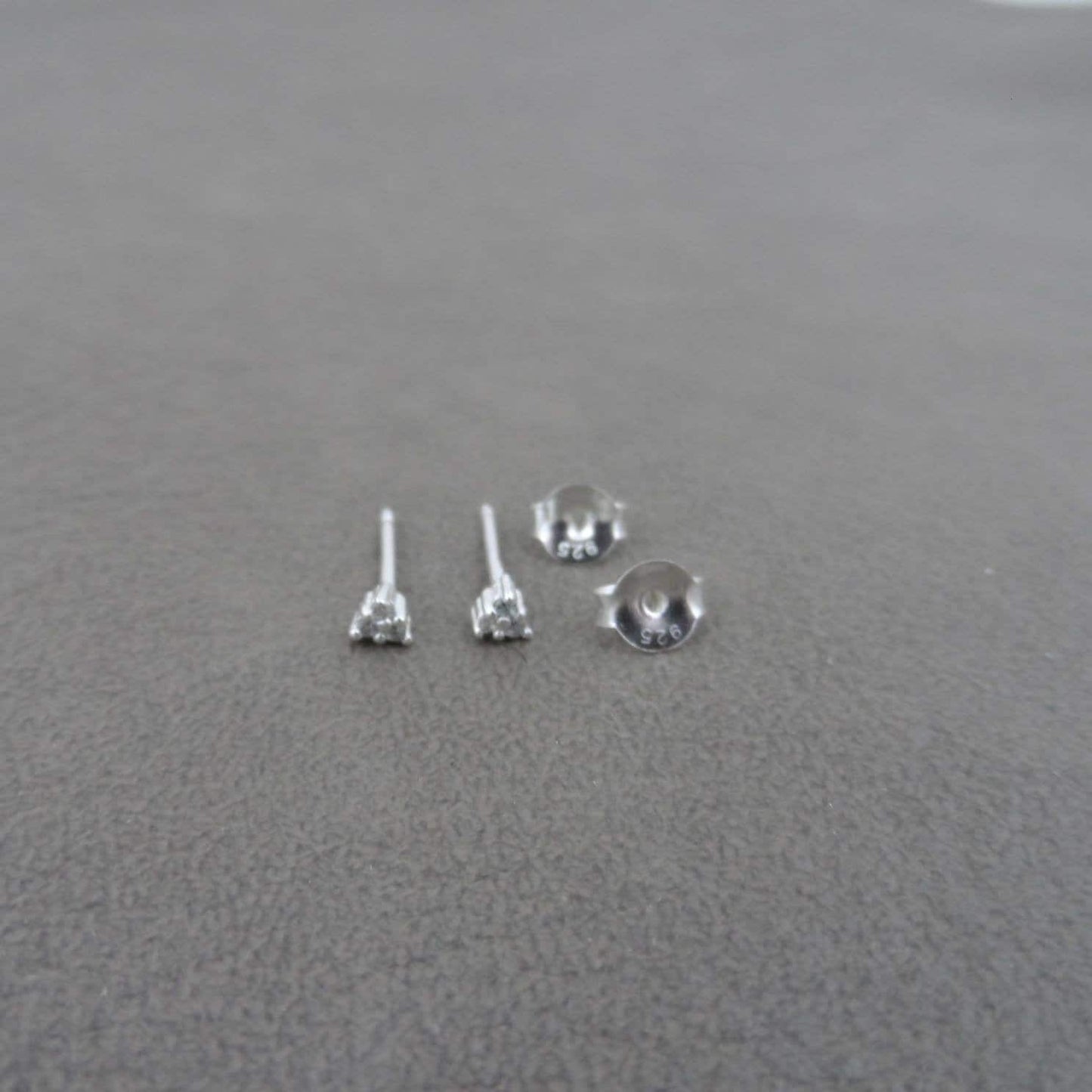 Tiny Studs in Sterling Silver, Tiny CZ Earrings, Cartilage Studs, Helix Studs, Tiny Earrings, Triangle Studs, Cartilage Earrings, Dainty