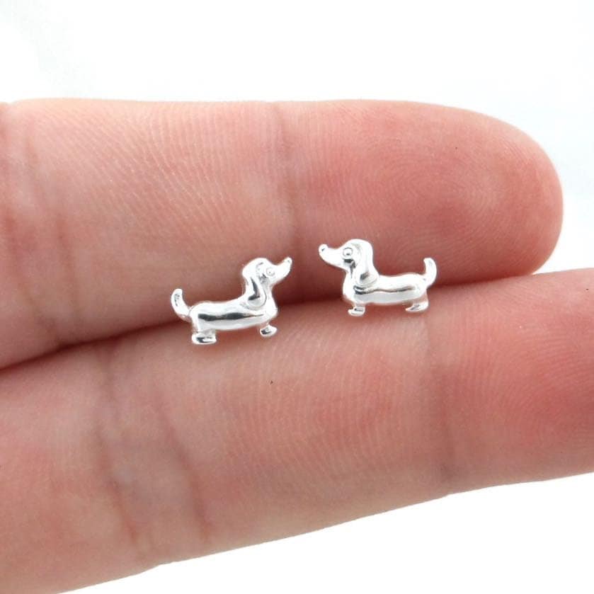 Dachshund Dog Sterling Silver Earringsarrings