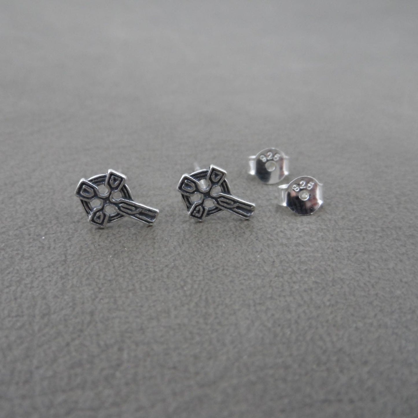 Celtic Cross Earrings in Sterling Silver