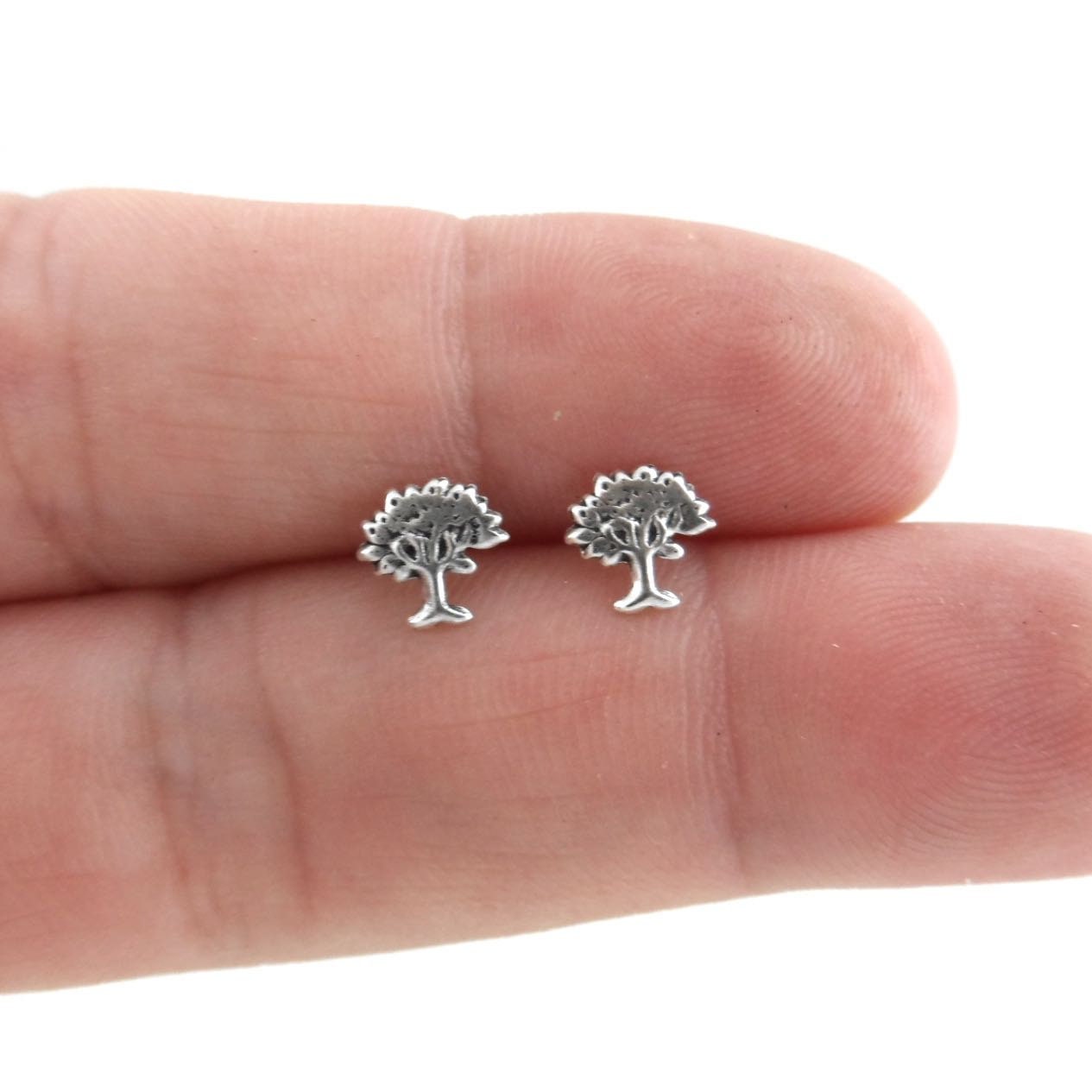 Tree of Life Earrings in Sterling Silver, Tree of Life Studs, Tree Earrings, Dainty Earrings, Sterling Silver Earrings, Gift for Her