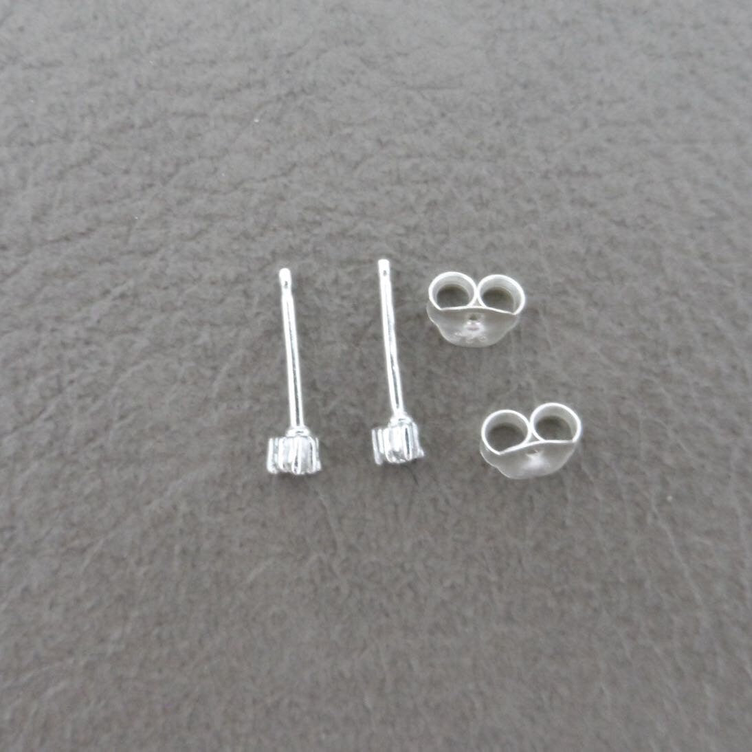 Tiny Studs in Sterling Silver, Tiny CZ Earrings, Cartilage Studs, Helix Studs, Tiny Earrings, Triangle Studs, Cartilage Earrings, Dainty