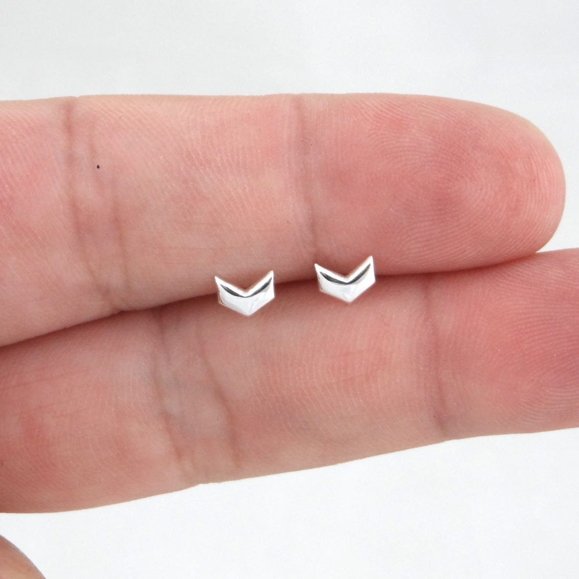 Chevron Earrings in Sterling Silver